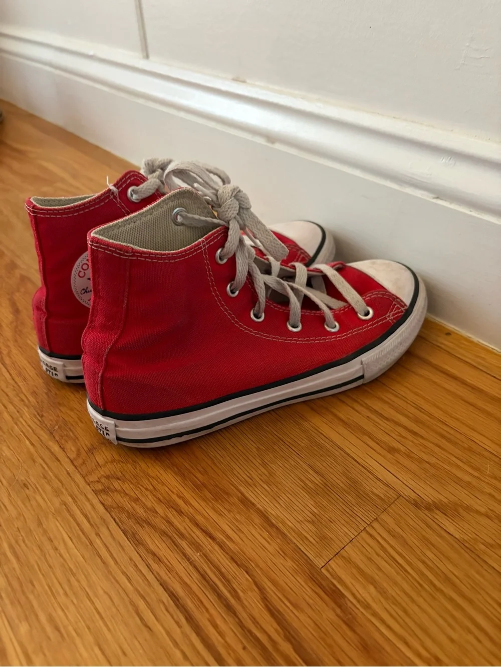 Converse Red High Top Canvas Sneakers